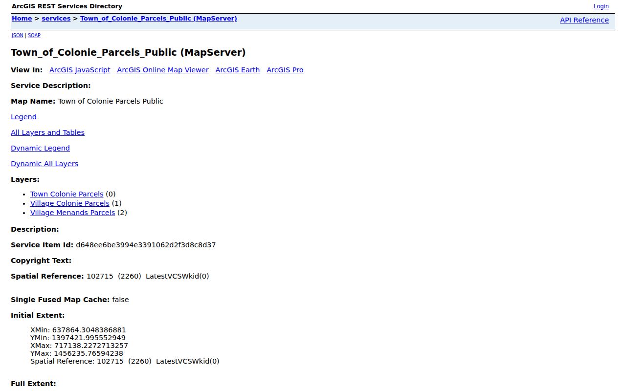 Town of Colonie residents directory public GIS parcel service